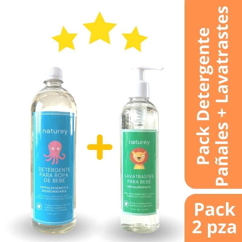 🚨 Pack Detergente Hipoalergénico Pañales + Lavatrastes Hipoalergénico